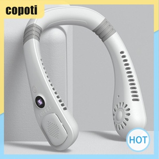 Copoti พัดลมระบายความร้อน แบตเตอรี่ 1200 mAh แฮนด์ฟรี พัดลมไร้ใบพัด แบบพกพา สําหรับผู้ชายและผู้หญิง สําหรับบ้าน