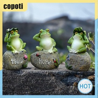 Copoti ฟิกเกอร์เรซิ่น รูปกบ สําหรับตกแต่งบ้าน สวน สนามหญ้า