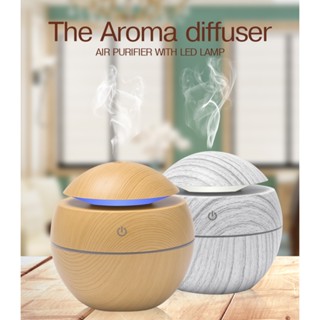 Mini Air Humidifier เครื่องพ่นไอน้ำอโรม่า ขนาด 130 ml.กะทัดรัด ควันเยอะ มีไฟ 7 สี LED