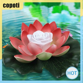 Copoti โคมไฟเทียน LED EVA รูปดอกบัว ใช้แบตเตอรี่ สีสันสดใส สําหรับตกแต่งบ้าน