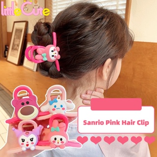 SANRIO กิ๊บติดผมหางม้า รูปการ์ตูนปลาฉลามน่ารัก สีชมพู แฟชั่นสําหรับเด็ก