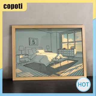 Copoti โคมไฟตั้งโต๊ะ สามโหมด 8 นิ้ว สําหรับตกแต่งบ้าน ห้องนอน ห้องเรียน