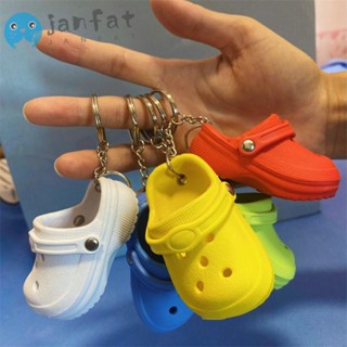 Janfat พวงกุญแจ จี้รูปรองเท้า Croc น่ารัก EVA ขนาดเล็ก เครื่องประดับ สําหรับตกแต่งกระเป๋าเป้สะพายหลัง 5 ชิ้น