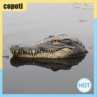 Copoti รูปปั้นเรซิ่น รูปจระเข้ลอยน้ํา สําหรับตกแต่งบ้าน สวน กระถางดอกไม้ และสระว่ายน้ํา