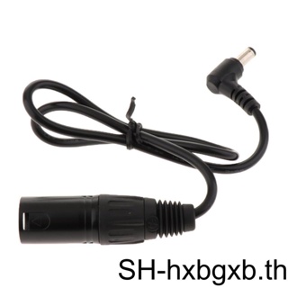 สายเคเบิลเชื่อมต่อ มุมขวา 1/2/3 DC Power 5 5 มม. x 2 1 มม. Male to 4 Pins XLR Male