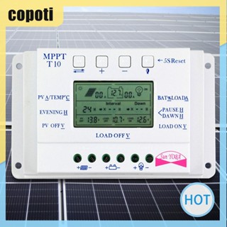 Copoti แผงควบคุมการเก็บประจุพลังงานแสงอาทิตย์ 12V24V 10A PWM หน้าจอ LCD สําหรับบ้าน