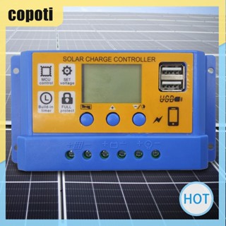 Copoti อุปกรณ์ควบคุมการเก็บประจุแบตเตอรี่ พลังงานแสงอาทิตย์ 10A 20A 30A Dual USB PWM สําหรับบ้าน