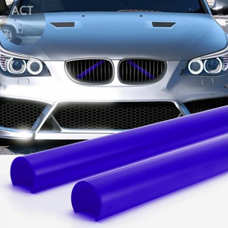 แถบติดกระจังหน้ารถยนต์ สีฟ้า สําหรับ BMW E60 2 ชิ้น