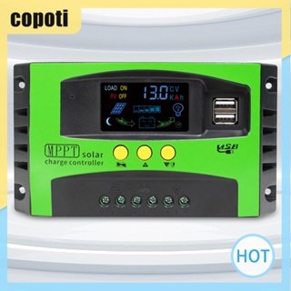 Copoti ตัวควบคุมการเก็บประจุพลังงานแสงอาทิตย์ 10A 20A 30A 12V 24V MPPT Dual USB สําหรับไฟถนน พลังงานแสงอาทิตย์ สําหรับบ้าน