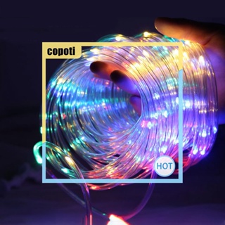 Copoti สายไฟ Led 50 ดวง พลังงานแสงอาทิตย์ กันน้ํา สําหรับตกแต่งบ้าน วันหยุด