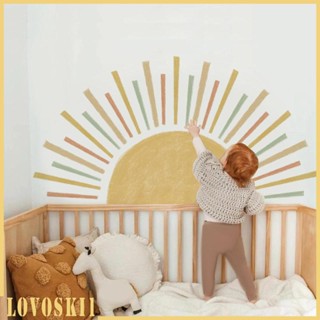 [Lovoski1] สติกเกอร์วอลเปเปอร์ สไตล์โบโฮ ลอกออกได้ สําหรับติดตกแต่งผนังบ้าน DIY