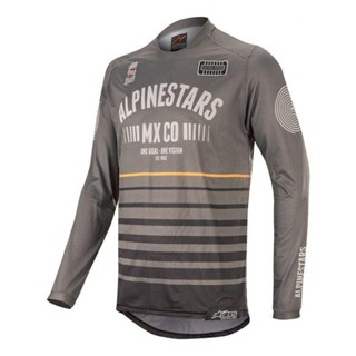  เสื้อกีฬาแขนยาว ลายทีมแข่งรถจักรยานยนต์วิบาก Alpinestars Racer Tech Flagship downhill สําหรับผู้ชาย