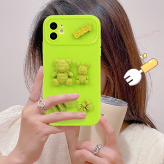 เคสซิลิโคนนิ่ม ลายหมีน่ารัก 3D กันกระแทก สําหรับ iPhone 15 11 12 13 14 Pro MAX 11Pro 13Pro 7 8 Plus X XR XS MAX SE 2020