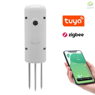 Tuya Zigbee เครื่องวัดความชื้นในดิน แบบไร้สาย IP67 กันน้ํา สําหรับสวน