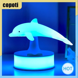 Copoti ตัวควบคุมแบบสัมผัสไร้สาย รูปปลาโลมา 3D สําหรับตกแต่งบ้าน