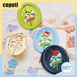 Copoti แสตมป์ซองจดหมาย ทองแดง DIY สําหรับเชิญงานแต่งงาน เก็บสะสม