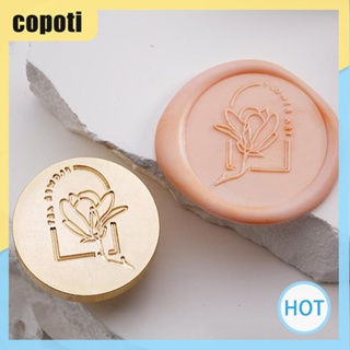 Copoti แสตมป์ซองจดหมาย ทรงกลม ลายดอกไม้ สัตว์ สําหรับเชิญงานแต่งงาน DIY