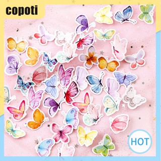 Copoti สติกเกอร์ฉลาก ลายผีเสื้อน่ารัก 46 ชิ้น สําหรับตกแต่งบ้าน