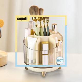 Copoti กล่องเก็บเครื่องสําอาง ทรงกลม หมุนได้ 360 องศา 7 ช่อง สําหรับบ้าน