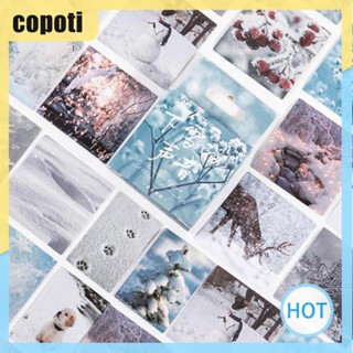 Copoti สติกเกอร์ ลายทิวทัศน์ ฤดูหนาว สร้างสรรค์ 46 ชิ้น สําหรับตกแต่งบ้าน สมุดภาพ อัลบั้มภาพ DIY