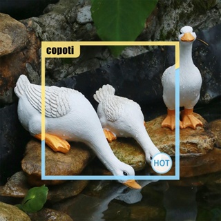 Copoti รูปปั้นเป็ดเรซิ่นน่ารัก 1/3 สําหรับตกแต่งบ้าน สวน วันหยุด ของขวัญ สนามหญ้า