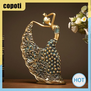 Copoti รูปปั้นเรซิ่น รูปนกยูง สไตล์โมเดิร์น สําหรับตกแต่งบ้าน ห้องนอน ห้องนั่งเล่น