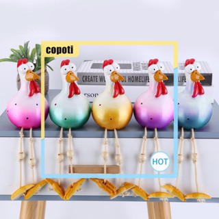 Copoti รูปปั้นไก่เรซิ่น สําหรับแขวนตกแต่งบ้าน สวน