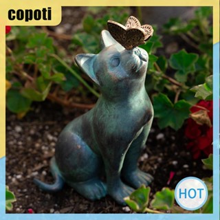 Copoti รูปปั้นเรซิ่น รูปแมว สําหรับตกแต่งบ้าน และสวน