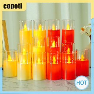 Copoti โคมไฟเทียน ไร้เปลวไฟ ชาร์จได้ สําหรับบ้าน ห้องนอน