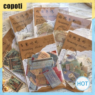 Copoti สติกเกอร์ฉลาก สีบรอนซ์ สไตล์วินเทจ สําหรับตกแต่งบ้าน 40 ชิ้น ต่อแพ็ค