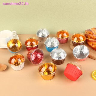 Dousun ถ้วยกระดาษ พร้อมฝาปิด สําหรับทําคัพเค้ก มัฟฟิน 10 ชิ้น ต่อชุด