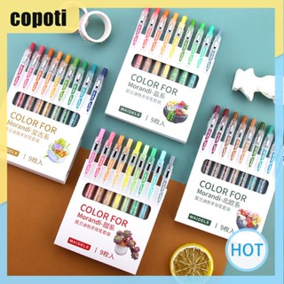 Copoti ปากกาลูกลื่น สไตล์วินเทจ 0.5 มม. สําหรับบ้าน ออฟฟิศ 9 ชิ้น