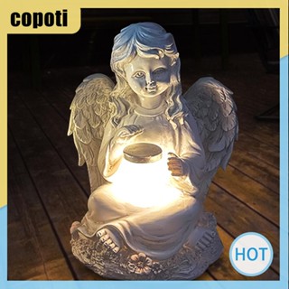 Copoti รูปปั้นปีกนางฟ้าเรซิ่น พลังงานแสงอาทิตย์ สําหรับตกแต่งบ้าน สวน