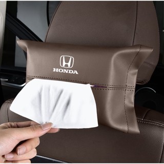 HONDA LOGO tissue box N-WGN SHUTTLE N-BOX BRIO AMAZE Fit City Civic type-r cr-v br-v ODYSSEY freed pilot n7x Accord car seat rear hanging paper bag armrest strap leather material storage bag