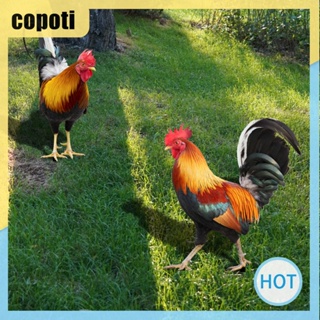 Copoti รูปปั้นไก่อะคริลิค สําหรับตกแต่งบ้าน สวน ทางเดิน ทางเดิน 2 ชิ้น