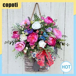 Copoti ตะกร้าโบว์ประดิษฐ์ สําหรับแขวนตกแต่งบ้าน และสวน