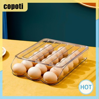 Copoti กล่องเก็บไข่ แบบใส สําหรับตู้เย็น ใช้ในครัวเรือน