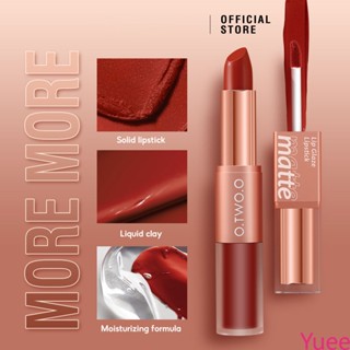 O.tw Oo Color Soft Fog Double Lip Mud ลิปสติก Non-stick Cup Velvet Fog 2 In 1 ลิปกลอส yuee