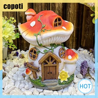 Copoti โคมไฟเรซิ่น รูปปั้นการ์ตูน สวิตช์อัตโนมัติ พลังงานแสงอาทิตย์ สําหรับตกแต่งบ้าน วันหยุด