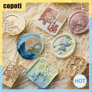 Copoti หัวแลคเกอร์ทองแดง ลายดอกไม้ สามมิติ สําหรับตกแต่งบ้าน สมุดภาพ ของขวัญ