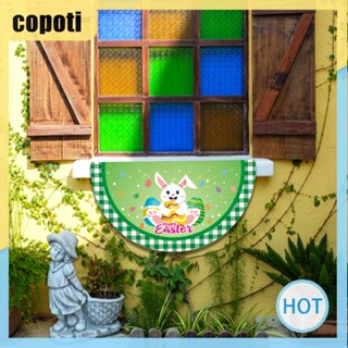 Copoti ธงธีมไข่กระต่าย ครึ่งวงกลม กันน้ํา สําหรับตกแต่งบ้าน ในร่ม และกลางแจ้ง