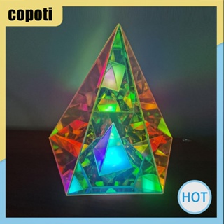 Copoti โคมไฟข้างเตียง LED ปุ่มสวิตช์อะคริลิค ไฟกลางคืน ของขวัญวันหยุด สําหรับตกแต่งบ้าน