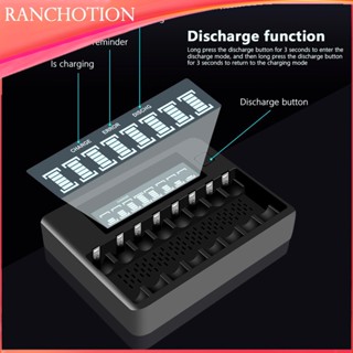 เครื่องชาร์จแบตเตอรี่อัจฉริยะ 1/2/3/5 จอแสดงผล LCD พร้อม Micro USB Type C USB สําหรับ 1 2V Ni MH AA