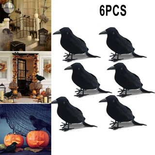 GORGEOUS~Halloween Decor 20*10*6cm 6pcs Black Lifelike Brand New Simulation Crow