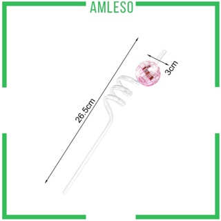 [Amleso] หลอดแก้วดิสโก้ สําหรับตกแต่งปาร์ตี้วันเกิด 6 ชิ้น