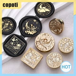 Copoti การ์ดอวยพร ทองเหลือง รูปนักบินอวกาศ สไตล์วินเทจ สําหรับตกแต่งบ้าน งานแต่งงาน