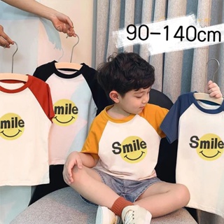 [Cotton Tshirt] เสื้อยืดแขนสั้น ผ้าฝ้าย ทรงหลวม พิมพ์ลาย สไตล์เกาหลี แฟชั่นสําหรับเด็กผู้ชาย และผู้หญิง (1-11 ปี)