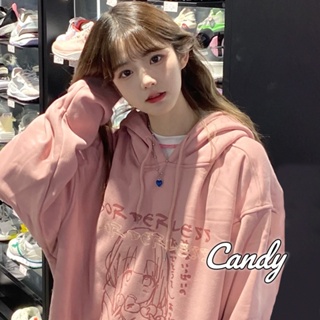 Candy Kids  เสื้อผ้าผู้ญิง แขนยาว เสื้อฮู้ด คลุมหญิง สไตล์เกาหลี แฟชั่น  High quality สบาย Chic สวยงาม A98J390 36Z230909