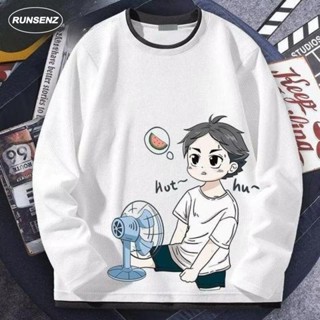 เสื้อกันหนาวแขนยาวลําลอง คอกลม ทรงหลวม ขนาดใหญ่ แฟชั่นสําหรับผู้ชาย ไซซ์ M - 8XL