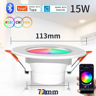 Tuya WiFi LED Downlight Smart Life Dimming Spot 10W 15W RGB เปลี่ยน WARM Cool Light ทำงานร่วมกับ Alexa Google Home MOLISA